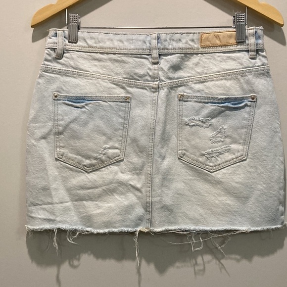 ZARA Light Blue Denim Jean Mini Skirt medium​ - Picture 6 of 11